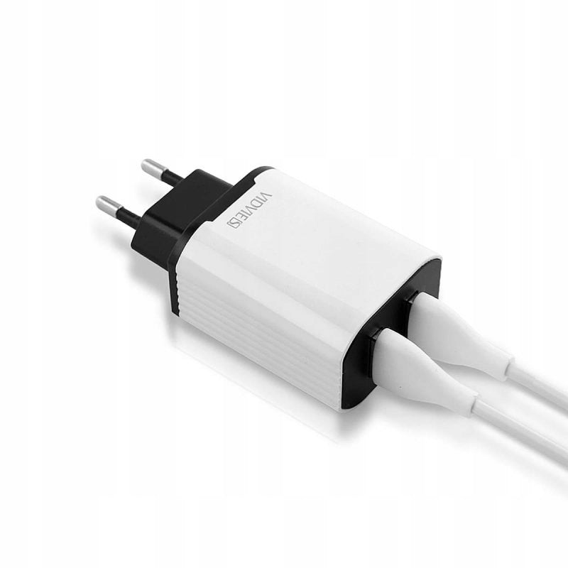 Cargador Celular con dos Puertos USB 2.4A + Cable Lightning iPhone